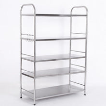 טען את התמונה לגלריה , יחידת מדפים מנירוסטה מתאים לאחסון רב שימושי בבית