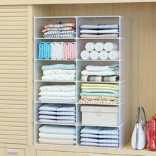 טען את התמונה לגלריה , יחידת אחסון מודולרית 12 תאים גדולים לבגדים ונעליים בצבע לבן
