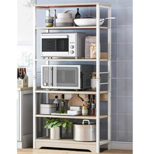 טען את התמונה לגלריה , יחידת מדפים למטבח 6 קומות המשלבת 6 מדפי אחסון חזקים ב-2 צבעים לבחירה