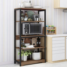 טען את התמונה לגלריה , יחידת מדפים למטבח 5 קומות המשלבת 3 מדפי אחסון חזקים ב-2 צבעים לבחירה
