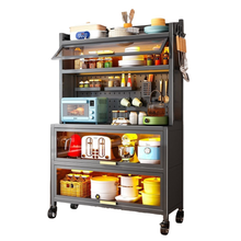 טען את התמונה לגלריה , יחידת אחסון ענקית ניידת למטבח עם תאורת LED