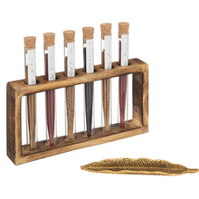 טען את התמונה לגלריה , מארז 6 מבחנות קטורת וצלוחית קטורת - 187642