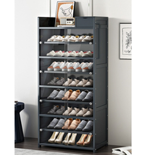 טען את התמונה לגלריה , ארון נעליים ייחודי ואיכותי מבמבוק עם 9 מדפים לכ-32 זוגות נעליים