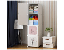 טען את התמונה לגלריה , ארון אחסון מודולרי לילדים המשלב 9 תאי אחסון לבגדים, נעלים וצעצועים