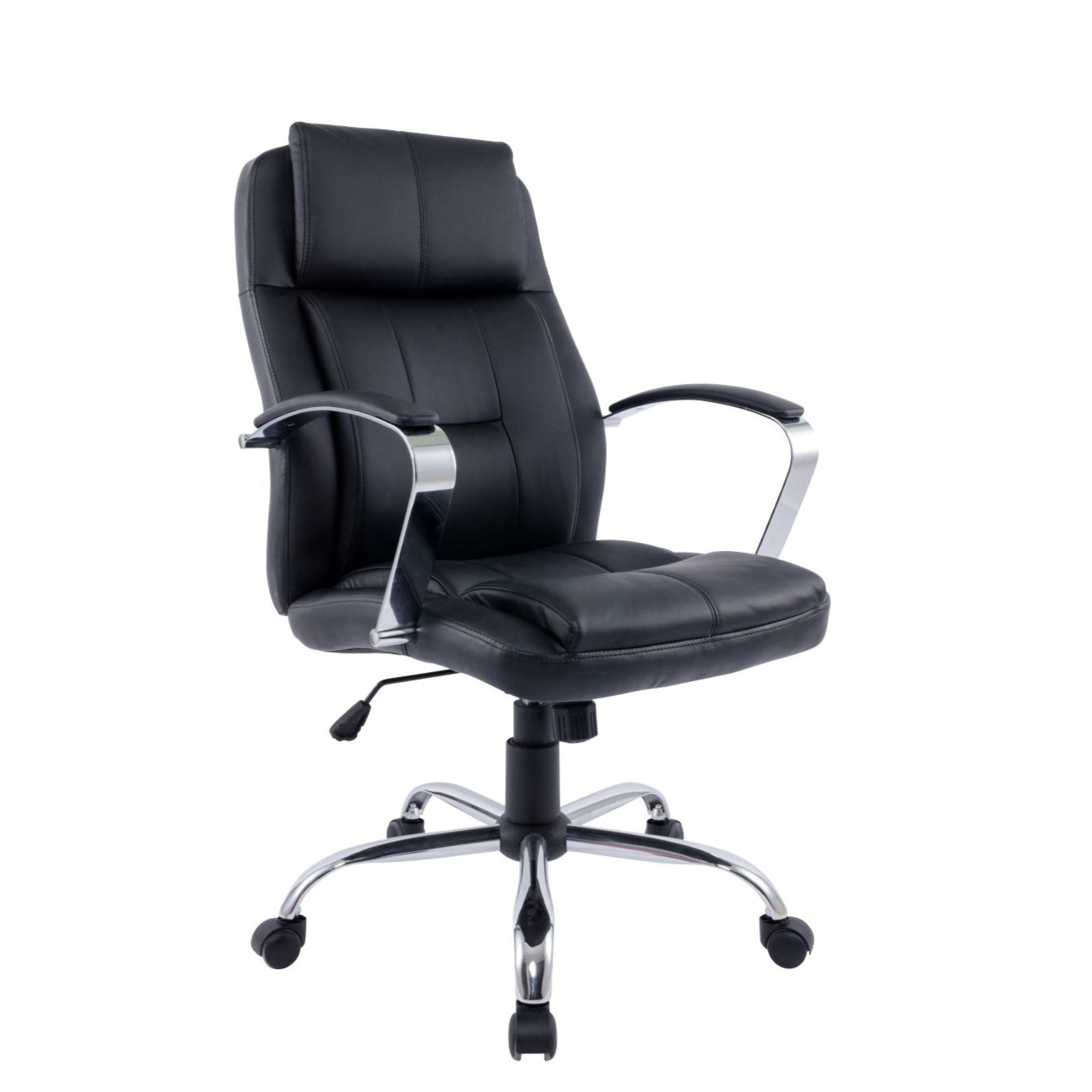 כיסא משרד מתכוונן משולב טכנולוגיית כרית כפולה למשענת ראש והמושב