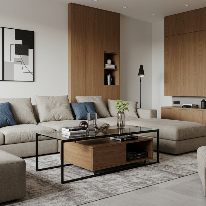 מגמות עכשוויות בעיצוב שולחנות סלון - שילוב פונקציונליות וסטייל