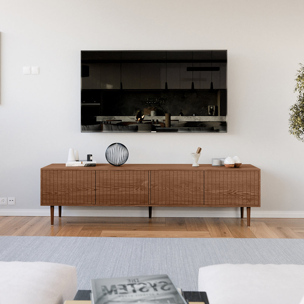 מזנון טלוויזיה מודרני אגוז