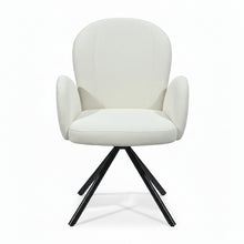 טען את התמונה לגלריה , כיסא פינת אוכל מסתובב בצבע לבן שמנת
