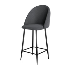 טען את התמונה לגלריה , כיסא בר יוקרתי ומרופד באפור
