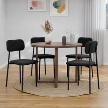 טען את התמונה לגלריה , רביעית כיסאות מודרנים עם ריפוד קורדרוי שחור
