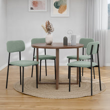 טען את התמונה לגלריה , רביעית כיסאות מודרנים עם ריפוד קורדרוי טורקיז
