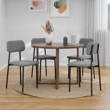 טען את התמונה לגלריה , רביעית כיסאות מודרנים עם ריפוד קורדרוי אפור
