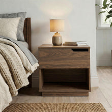 טען את התמונה לגלריה , שידת לילה קומפקטית עם מגירה לאחסון ותא אחסון פתוח - במגוון צבעים
