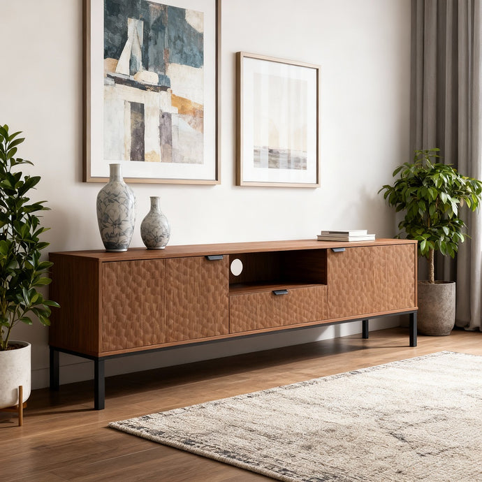 מזנון מודרני ואלגנטי  בצבע אגוז