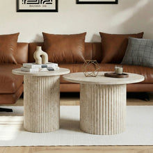 טען את התמונה לגלריה , זוג שולחנות מדורגים מודרניים עגולים במגוון צבעים
