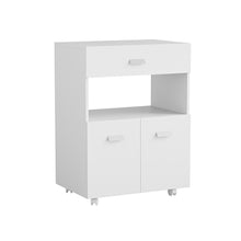 טען את התמונה לגלריה , ארון מטבח נייד רב שימושי בצבע לבן יוקרתי
