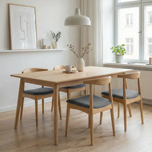 טען את התמונה לגלריה , רביעית כיסאות פינת אוכל מעץ משולב ריפוד מפנק ובמגוון צבעים לבחירה
