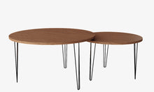 טען את התמונה לגלריה , זוג שולחנות סלון מודרניים עם רגלי מתכת
