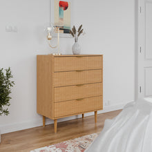 טען את התמונה לגלריה , קומודה ארבע מגירות יוקרתית אלון
