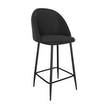 טען את התמונה לגלריה , כיסא בר יוקרתי ומרופד בשחור
