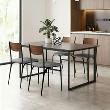 טען את התמונה לגלריה , רביעית כיסאות פינת אוכל מרופדים בצבע אפור
