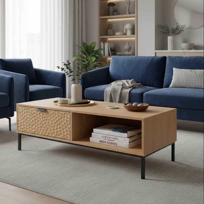 שולחן סלון מודרני בגימור יוקרתי אלון