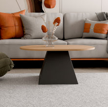 טען את התמונה לגלריה , שולחן סלון אליפטי-סטייל מודרני אלון
