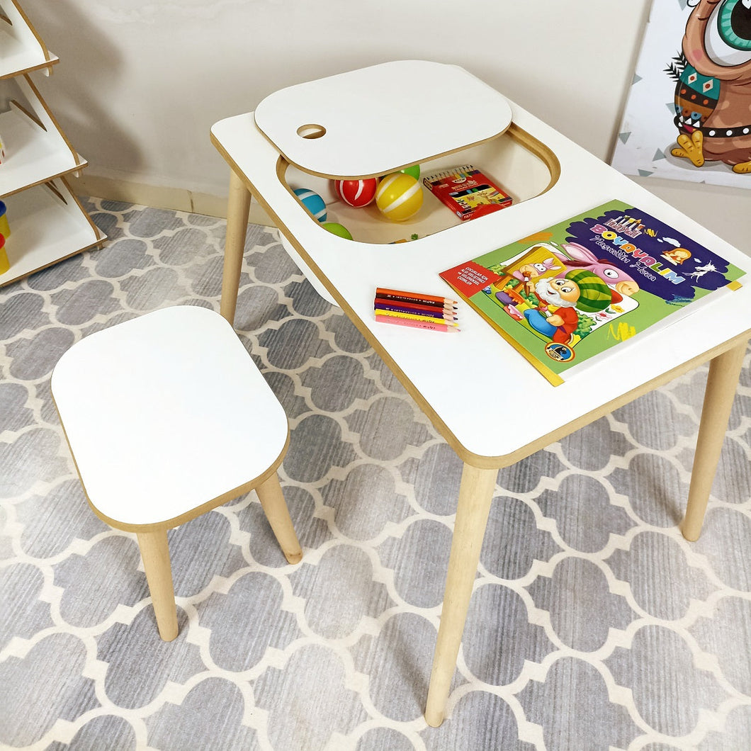 סט שולחן ושרפרף יצירה לילדים