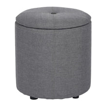 טען את התמונה לגלריה , הדום אחסון עגול קלאסי ואיכותי לשדרוג החלל צבע אפור
