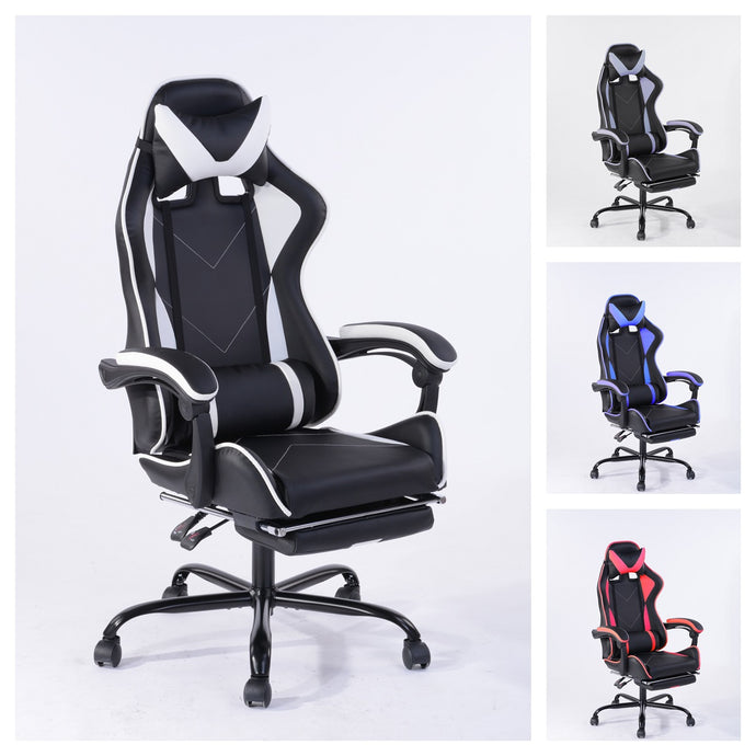 כיסא גיימינג עם הדום במגוון צבעים