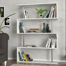 טען את התמונה לגלריה , ספרייה מעוצבת בצבע לבן לשדרוג המראה בסלון
