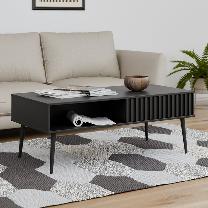 שולחן סלון בעיצוב סקנדינבי בצבע שחור