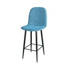 טען את התמונה לגלריה , 6 כיסאות בר מעוצב מקטיפה מודרני ואיכותי - במגוון צבעים לבחירה
