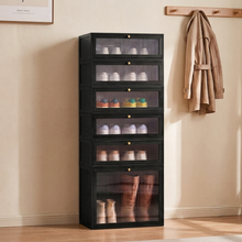 טען את התמונה לגלריה , מערכת אחסון מודולרית מבמבוק X9 משלבת 6 תאים הניתנים לפיצול ושינוי, שחור
