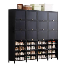 טען את התמונה לגלריה , ארון נעליים מבמבוק לכ96 זוגות בצבע שחור
