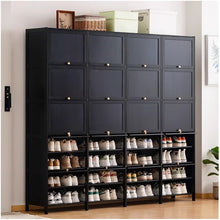 טען את התמונה לגלריה , ארון נעליים מבמבוק לכ96 זוגות בצבע שחור
