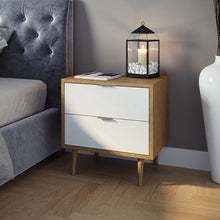 טען את התמונה לגלריה , שידה בצבע אלון עם מגירות לבנות
