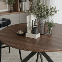 טען את התמונה לגלריה , שולחן פינת אוכל מודרני בצבע אגוז מקרוב
