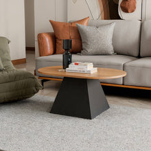 טען את התמונה לגלריה , שולחן סלון אליפטי-סטייל מודרני אלון
