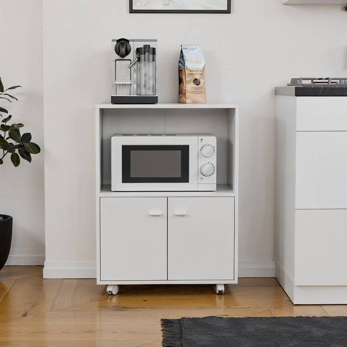 ארון שירות למטבח עם מדף פתוח, משטח עליון ותא אחסון גדול