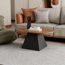 טען את התמונה לגלריה , שולחן סלון אליפטי-סטייל מודרני אגוז
