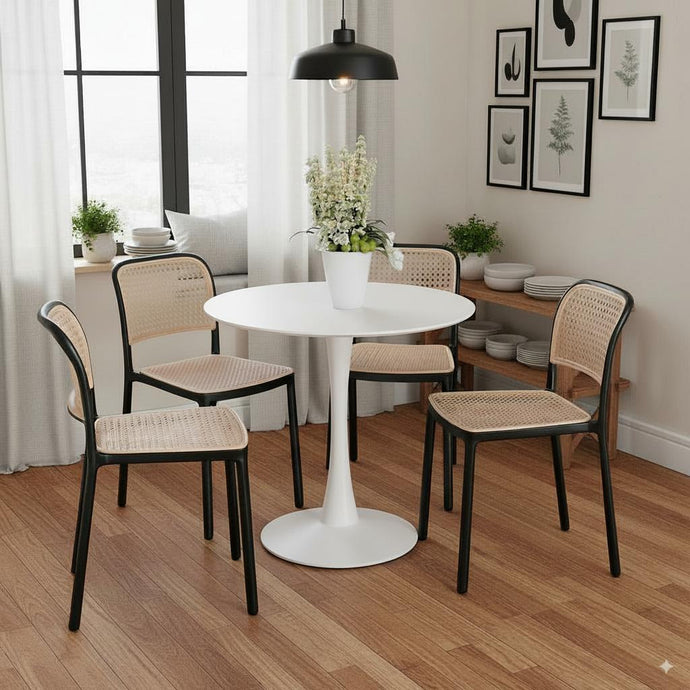 שולחן פינת אוכל קומפקטי צבע לבן