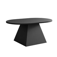 טען את התמונה לגלריה , שולחן סלון אליפטי-סטייל מודרני שחור
