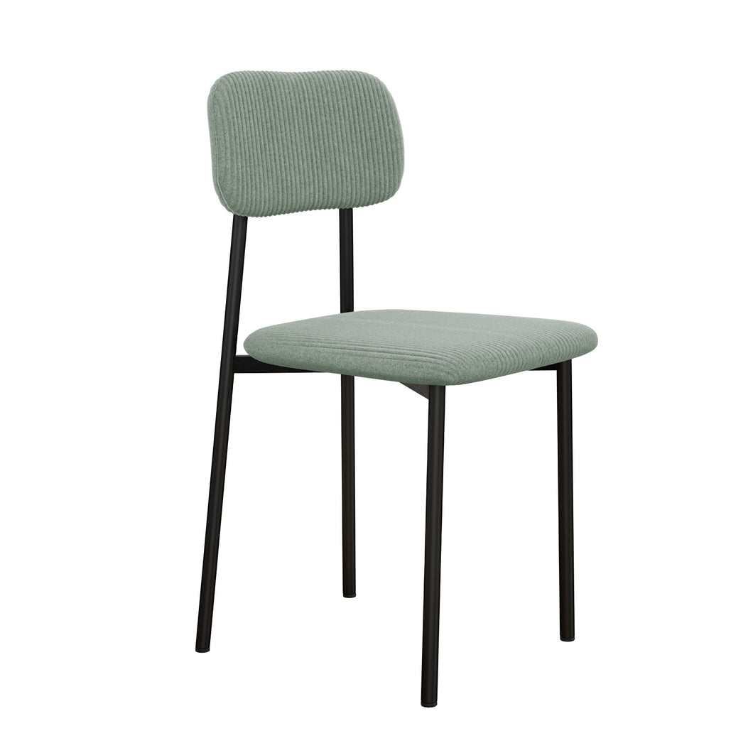 כיסא מודרני עם ריפוד קורדרוי טורקיז