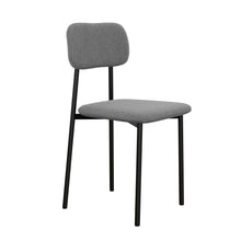 טען את התמונה לגלריה , כיסא בעל ריפוד קורדרוי רך אפור
