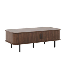 טען את התמונה לגלריה , שולחן סלון מהודר בצבע אגוז מצב סגור
