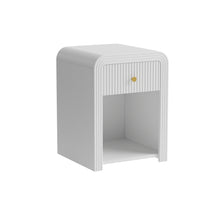 טען את התמונה לגלריה , שידת לילה מעוצבת בגימור יוקרתי צבע לבן
