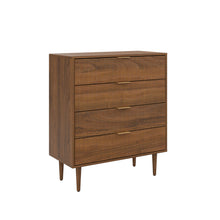 טען את התמונה לגלריה , קומודה ארבע מגירות יוקרתית אגוז

