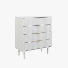 טען את התמונה לגלריה , קומודה ארבע מגירות יוקרתית לבן 
