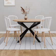 טען את התמונה לגלריה , רביעית כיסאות בעיצוב מודרני ואלגנטי בצבע לבן
